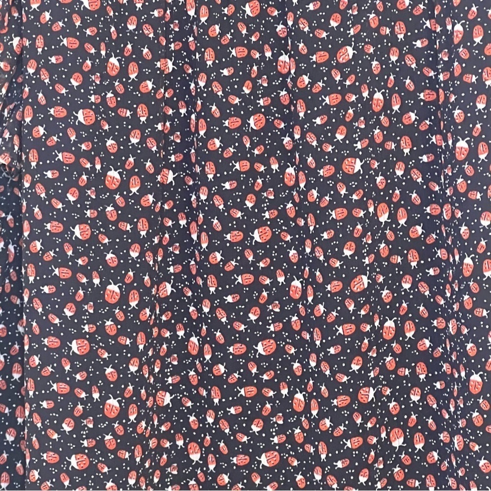 LOFT ladybug blouse size small - Picture 6 of 7